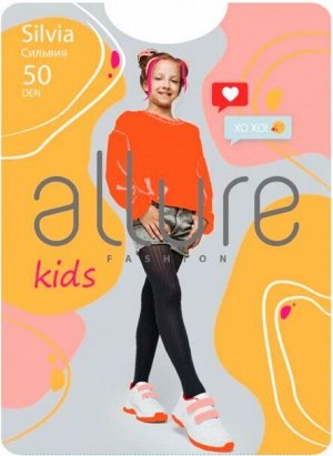 allure kids Колготки Silvia 50 ден с фактурным рисунком «полоска».