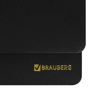 Планинг настольный недатированный 305х140мм BRAUBERG Select балакрон, 60л, черный, 123797
