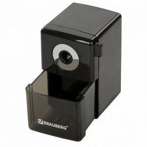 Точилка механическая BRAUBERG "BLACK JACK", металлический механизм, цвет чёрный, 222516