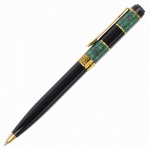 Ручка подарочная шариковая GALANT Granit Green, корп.черн./зеленый, золот.детали, 0,7мм, син,140393