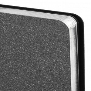 Ежедневник недатированный А5 138х213мм BRAUBERG Metallic под кожу, 136л, гибкий, серебряный, 113377