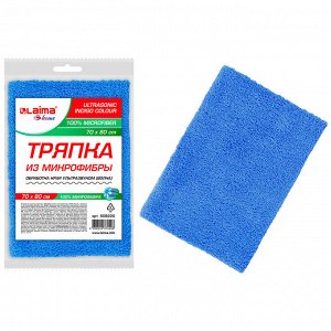 Тряпка для мытья пола из микрофибры 70х80см "ULTRASONIC INDIGO COLOUR" синяя LAIMA HOME, 608220