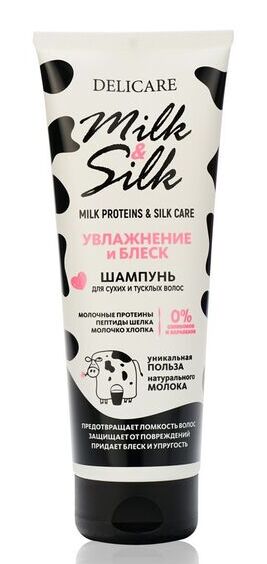 Delicare Milk&Silk Шампунь для волос Увлажняющий 250мл