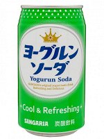 SANGARIA Напиток б/а газированный &quot;YOGURUN SODA&quot; со вкусом йогурта .350 мл., ж/бан