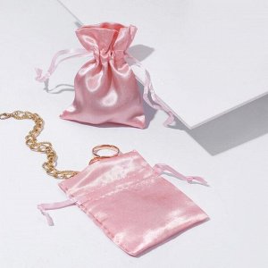 Мешочек подарочный атласный, 7*9см, цвет пудрово-розовый   6851720