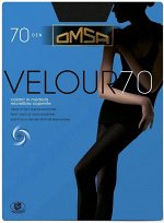 Колготки OMSA VELOUR 70 Nero, размер 5 микрофибра с лайкрой