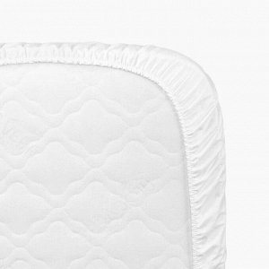 Простыня на резинке 120х60 см/white