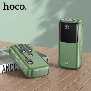 NEW ! Портативный аккумулятор HOCO DB07A Large screen 20000 mAh Power Bank с встроенными кабелями