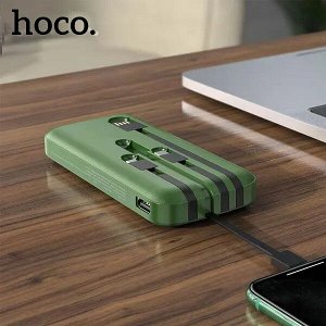 NEW ! Портативный аккумулятор HOCO DB07A Large screen 20000 mAh Power Bank с встроенными кабелями