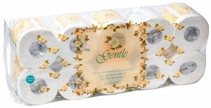20076gt "Gentle" Трехслойная туалетная бумага  с ароматом «Европы», в инд упак, 10 шт/упак