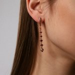 Серьги висячие позолота с фианитами, коллеция &quot;Дубай&quot;, арт. 847.682