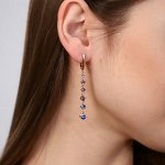 Серьги висячие позолота с фианитами, коллеция &quot;Дубай&quot;, арт. 847.683