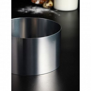 Форма для выпечки, профессиональная "Круг", D-14, H-8,5 см, сталь 0,8 мм