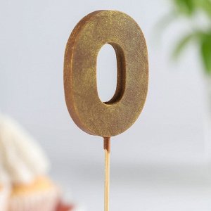 Шоколадная цифра «0» на палочке