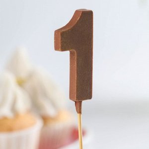 Шоколадная цифра «1» на палочке