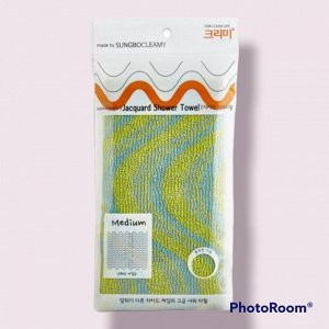 Мочалка для тела "Jacquard Shower Towel" (средней жёсткости) размер 23 см х 95 см 1 шт.