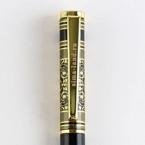 Ручка в футляре "Золотой босс", металл, 1.0 мм, синяя паста