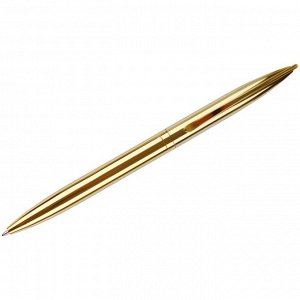 Ручка шариковая поворотная MESHU Gold, синий стержень, металлический корпус