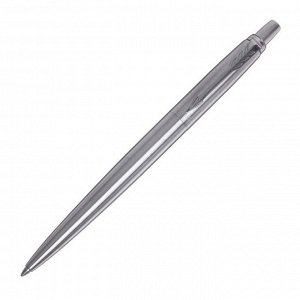 Ручка шариковая Parker Jotter Core Stainless Steel CT M, корпус из нержавеющей стали, серебристый матовый, синие чернила