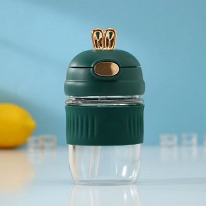 Бутылка для воды стеклянная «Ушки», 350 мл, 9,5*9*17 см, цвет МИКС