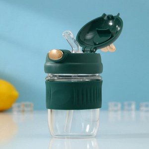 Бутылка для воды стеклянная «Ушки», 350 мл, 9,5*9*17 см, цвет МИКС