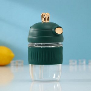Бутылка для воды стеклянная «Ушки», 350 мл, 9,5x9x17 см, цвет МИКС