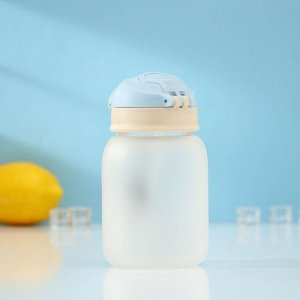 Бутылка для воды стеклянная «Космонавты», 450 мл, 8,2*15 см, цвет МИКС, матовое стекло