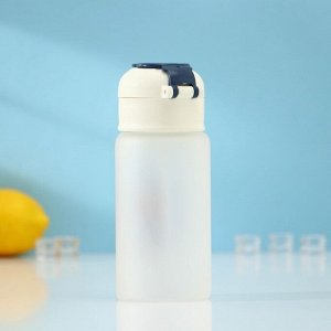 Бутылка для воды стеклянная «Космос», 370 мл, 7*17 см, рисунок МИКС, матовое стекло