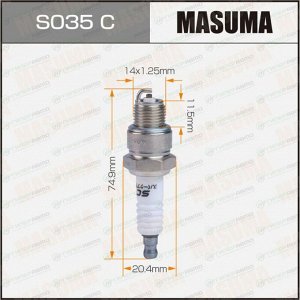 Свеча зажигания Masuma BP6HS (4511) с никелевым электродом, арт. S035C
