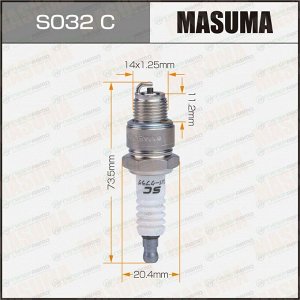 Свеча зажигания Masuma BR7HS-10 (1098) с никелевым электродом, арт. S032C