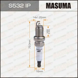 Свеча зажигания Masuma Iridium Max HB6AIX-11P с иридиевым электродом, арт. S532IP