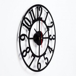 Часы настенные из металла "Лофт-1", плавный ход, d-40 см