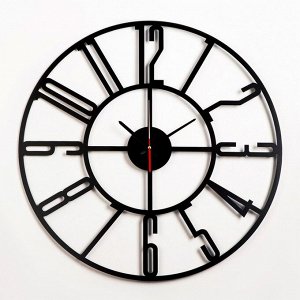 Часы настенные из металла "Лофт-2", плавный ход, d-40 см