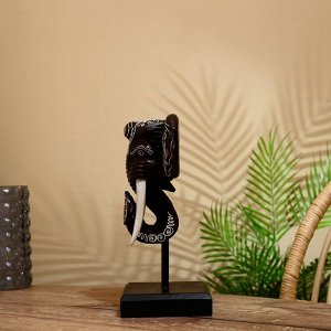 Сувенир "Голова слона" на подставке, албезия 35 см