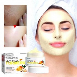 EELHOE Очищающая глиняная маска  для лица с куркумой  TURMERIC CLAY MASK 50 гр