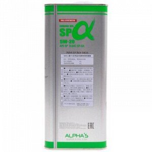 Масло моторное ALPHA'S 5W20 SN/GF-5 бензин, синтетика 4л