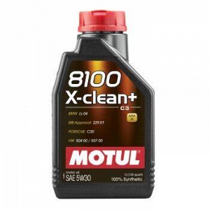 Масло моторное MOTUL 8100 X-clean+ 5W30 C3 синтетика 1л (1/12) 111683