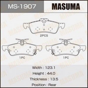 Колодки дисковые MASUMA YARIS/ NLP90L, SCP90L, NLP130L rear