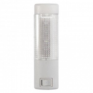 светильник Ночник светодиодный пластиковый с выключателем, 220В