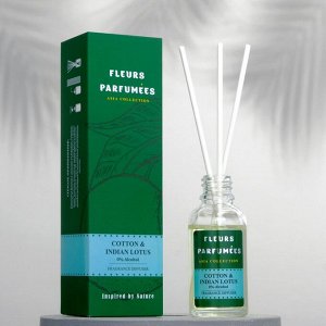 Диффузор ароматический "Fleurs", 30 мл, COTTON & INDIAN LOTUS