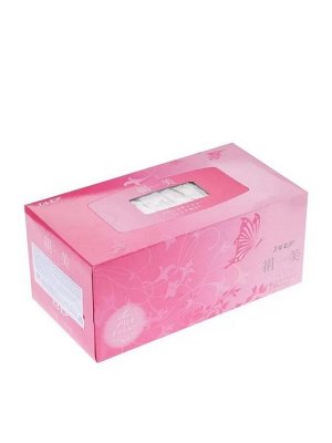 Kami Shodji/ "ELLEMOI" "Kinu-bi" Бумажные двухслойные салфетки с шелком 200шт (1 пачка) розовая 1/10