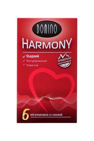 Презервативы Domino, harmony, 18 см, 5,2 см, 6 шт.