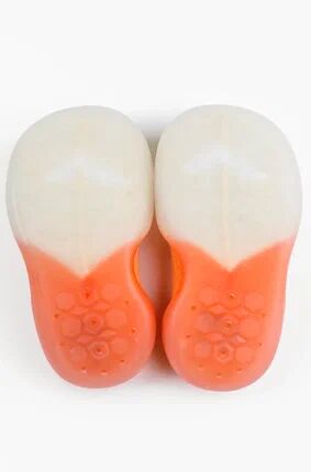 Ботиночки-носочки детские Amarobaby First Step Pure Toys оранжевые, с дышащей подошвой, размер 21