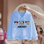 Толстовка с капюшоном детская, голубая с надписью и принтом &quot;Disney&quot;
