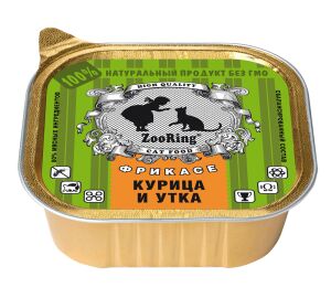 ZR Консервы для кошек  ПАШТЕТ  "КУРИЦА и УТКА"