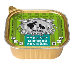 ZR Консервы для кошек  ПАШТЕТ  "МОРСКОЙ КОКТЕЛЬ"