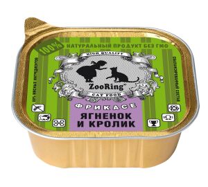 ZR Консервы для кошек  ПАШТЕТ  "ЯГНЁНОК и КРОЛИК"