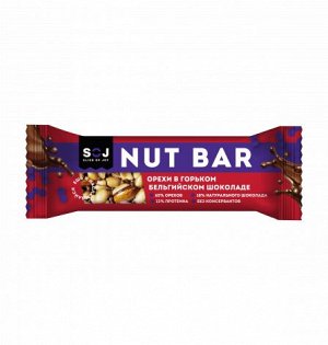 Батончик 1659 ореховый "NUT BAR" со вкусом айриш-крим в горьком шоколаде 40г  шт.