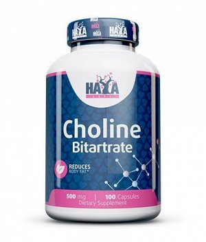 Холин Haya Labs Choline Bitartrate 500mg - 100 капс.