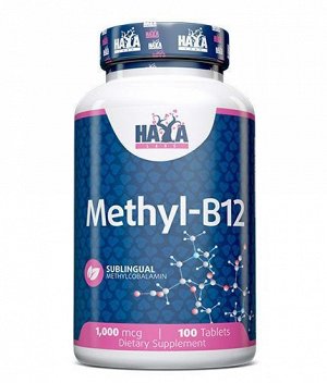 Витамин B-12 Haya Labs Methyl B-12 1000мкг (Метилкобаламин) - 100 таб.